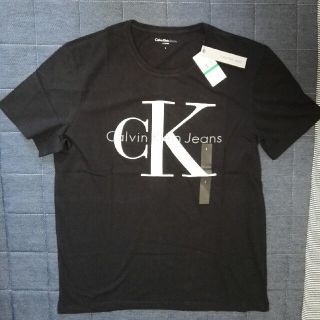 カルバンクライン(Calvin Klein)の値下げ！【カルバンクライン】ロゴ半袖Tシャツ★ブラックLサイズ(Tシャツ/カットソー(半袖/袖なし))