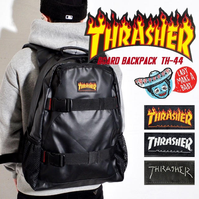 THRASHER(スラッシャー)のTHRASHER スラッシャー フレイムロゴ リュック メンズのバッグ(バッグパック/リュック)の商品写真
