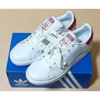 アディダス(adidas)の新品 アディダス スタンスミス ピンク×ホワイト 25.0cm/B32703(スニーカー)