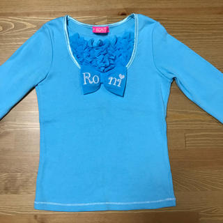 ロニィ(RONI)のRoni☆フリル リボン ロングTシャツ Sサイズ ロンT(Tシャツ/カットソー)
