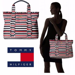 トミーヒルフィガー(TOMMY HILFIGER)の新品 未使用 ♡ トミーヒルフィガー♡ ラージ キャンバス トート(トートバッグ)