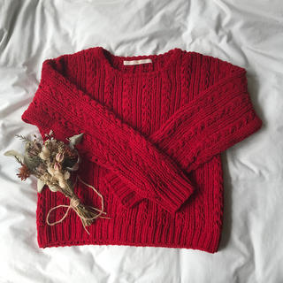 カージュ(Khaju)のkhaju red knit(ニット/セーター)