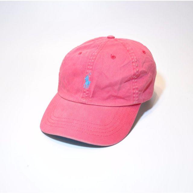 POLO RALPH LAUREN(ポロラルフローレン)のL315 中古 ポロ ラルフローレン ポニー ワンポイント キャップ ピンク レディースの帽子(キャップ)の商品写真