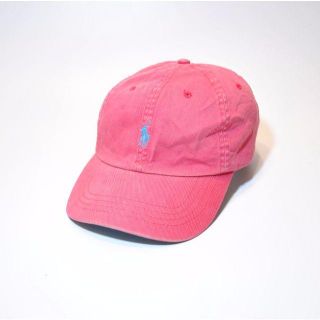 ポロラルフローレン(POLO RALPH LAUREN)のL315 中古 ポロ ラルフローレン ポニー ワンポイント キャップ ピンク(キャップ)