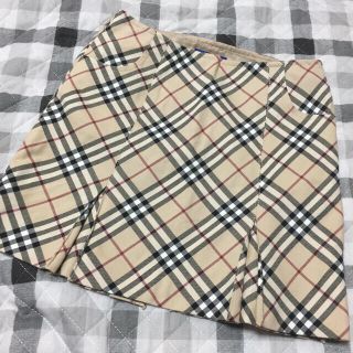 バーバリーブルーレーベル(BURBERRY BLUE LABEL)の美品 BURBERRY BLUE LABEL チェック スカート 36(ミニスカート)