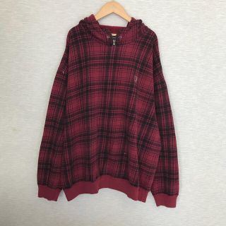 トミーヒルフィガー(TOMMY HILFIGER)のUSA古着 90's トミー BIGパーカー【XL】チェック(パーカー)