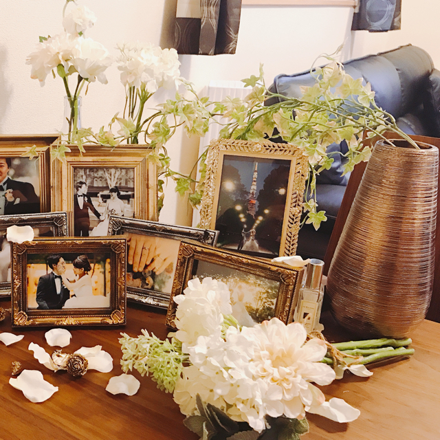 花瓶とお花 ウェルカムスペース飾りにの通販 by みーぴー's shop｜ラクマ