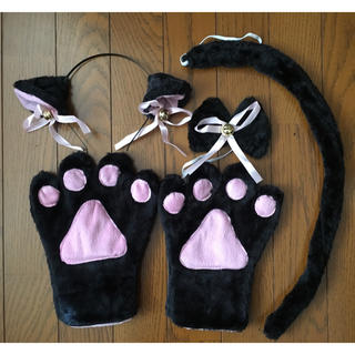 即購入OK☆ハロウィン 猫 コスプレ 黒 コスチューム 一式(衣装一式)