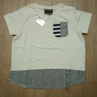 ミキハウス(mikihouse)のミキハウス ピクニック レイヤード風Tシャツ☆オフホワイト(サイズ120)(Tシャツ/カットソー)