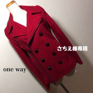 ワンウェイ(one*way)のone way 真っ赤な ジャケット コート (ピーコート)