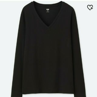 ユニクロ(UNIQLO)のVネックロンT　無地(Tシャツ(長袖/七分))