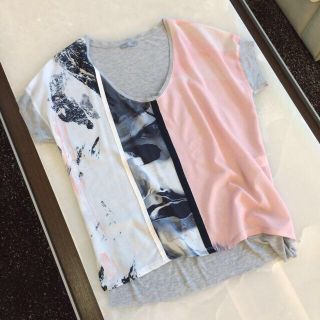 ザラ(ZARA)のZARA TOPS / gray★送料込(カットソー(半袖/袖なし))