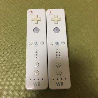 ウィー(Wii)のWiiリモコン白 2本セット(家庭用ゲーム機本体)