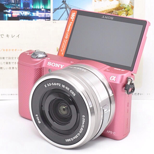 SONY - ☆自撮りとWiFi内蔵の可愛いカメラ☆ソニー α5000 レンズセット 