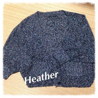 ヘザー(heather)のドルマン袖カーディガン(カーディガン)