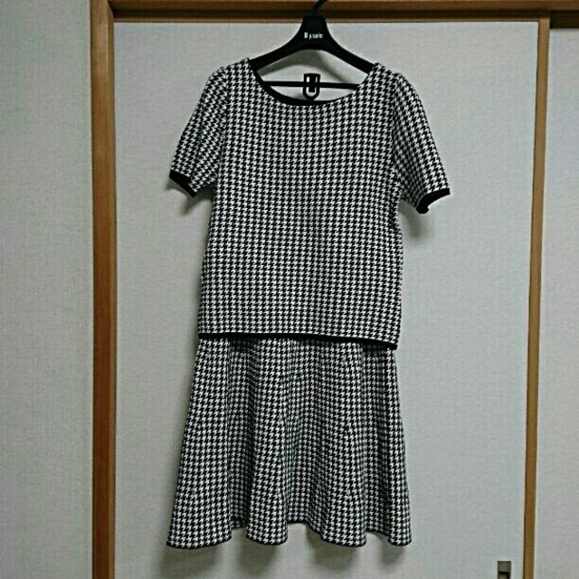 お値下げ】ピンキー&ダイアン☆千鳥格子ニットセットアップ - ニット