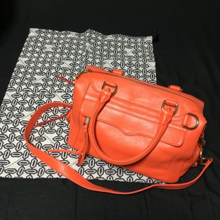 レベッカミンコフ(Rebecca Minkoff)の美品 レベッカミンコフ バッグ ショルダー ハンドバッグ オレンジ レザー 本革(ショルダーバッグ)