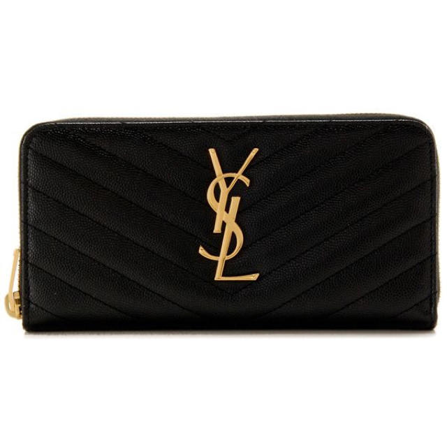 国内配送】 Saint Laurent - サンローラン 長財布 ウォレット 黒