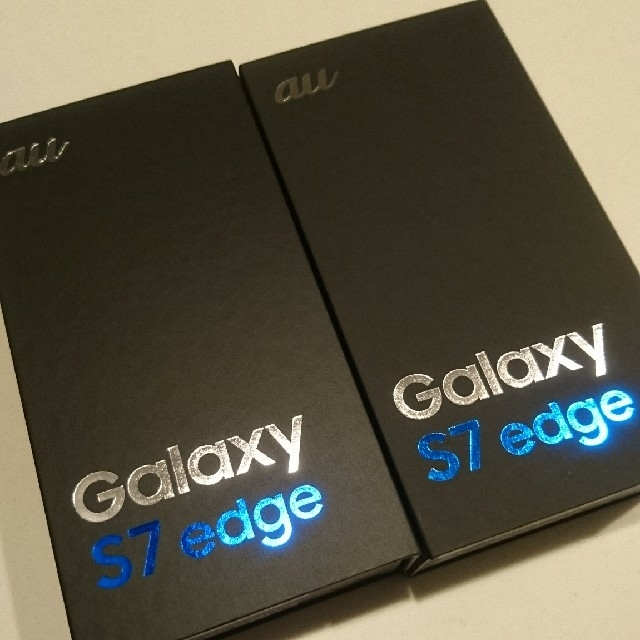 SAMSUNG(サムスン)のGALAXY S7 edge SCV33 ピンク２台セット スマホ/家電/カメラのスマートフォン/携帯電話(スマートフォン本体)の商品写真