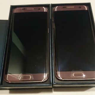 サムスン(SAMSUNG)のGALAXY S7 edge SCV33 ピンク２台セット(スマートフォン本体)