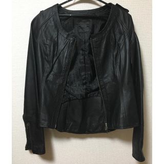 マウジー(moussy)のmoussy♡本革レザージャケット♡(ノーカラージャケット)