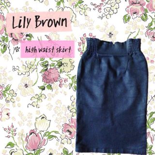 リリーブラウン(Lily Brown)のLily Brown ハイウエストSK(ひざ丈スカート)