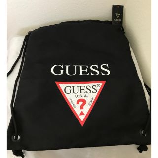 ゲス(GUESS)の大値下げ！レア Guess ロゴ ナップサック ゲス リュック(リュック/バックパック)