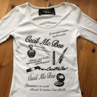 セシルマクビー(CECIL McBEE)の【お値下げ‼️】CECIL Mc BEE セシルマクビー ホワイトTシャツ(Tシャツ(長袖/七分))