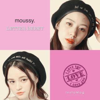 マウジー(moussy)のmoussy マウジー LETTER BERET レターベレー ベレー帽(ハンチング/ベレー帽)