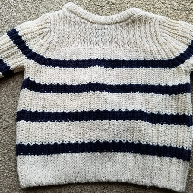 babyGAP(ベビーギャップ)のbabygap ボーダーニット　男女兼用　80 キッズ/ベビー/マタニティのベビー服(~85cm)(ニット/セーター)の商品写真