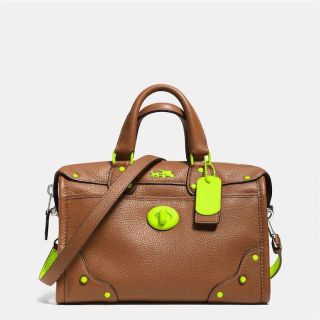 コーチ(COACH)のCOACH コーチ　☆　ミニレザーボストン　☆　未使用 ネオンコレクション　ミニ(ボストンバッグ)