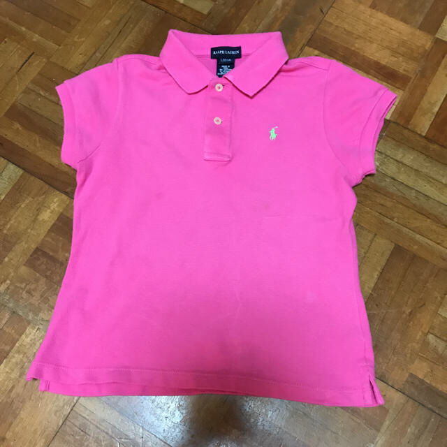 Ralph Lauren(ラルフローレン)のRALPH LAUREN ピンク ポロシャツ 120 キッズ/ベビー/マタニティのキッズ服女の子用(90cm~)(Tシャツ/カットソー)の商品写真