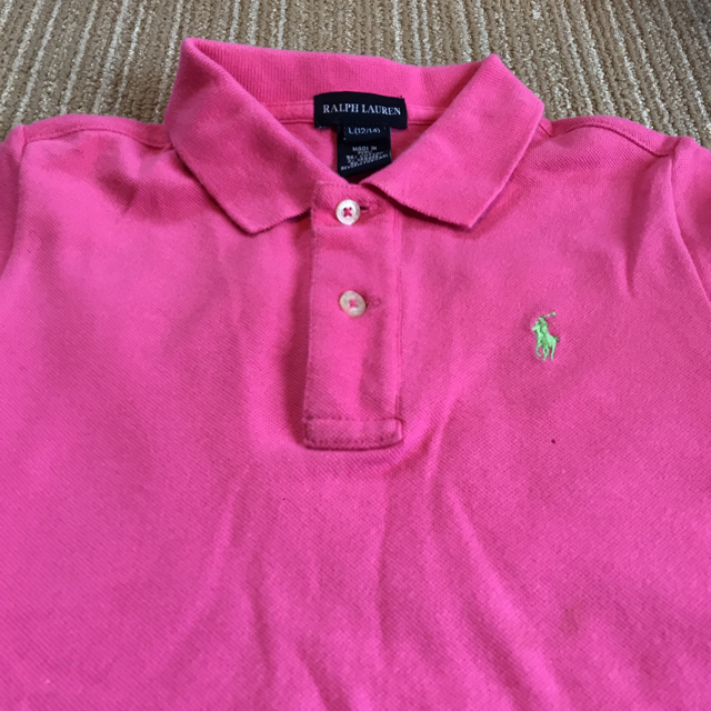 Ralph Lauren(ラルフローレン)のRALPH LAUREN ピンク ポロシャツ 120 キッズ/ベビー/マタニティのキッズ服女の子用(90cm~)(Tシャツ/カットソー)の商品写真