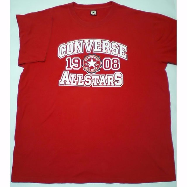 CONVERSE(コンバース)の男5L CONVERSE コンバース プリントTシャツ レッド 大きいサイズ メンズのトップス(Tシャツ/カットソー(半袖/袖なし))の商品写真