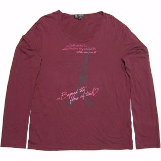 エムケーミッシェルクランオム(MK MICHEL KLEIN homme)の男AL MICHEL KLEIN ミッシェルクラン エッフェル塔ラメTシャツ(Tシャツ/カットソー(七分/長袖))