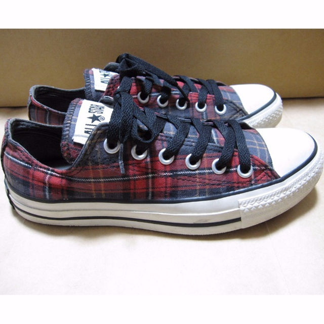 CONVERSE(コンバース)の24.5cm Dチェック OX レッド コンバース オールスター レディースの靴/シューズ(スニーカー)の商品写真