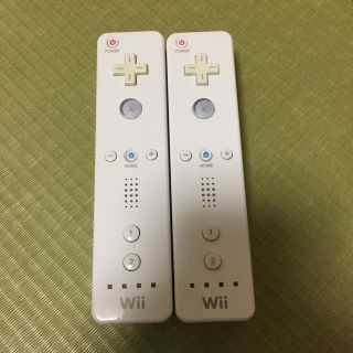 ウィー(Wii)のクリーニング済み wiiリモコン 白 2本セット(家庭用ゲーム機本体)