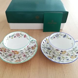 ミントン(MINTON)の【新品未使用】ミントン◆ティーカップソーサー２客セット◆ハドンホール(食器)