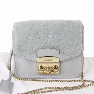 フルラ(Furla)のレア！フルラ メトロポリス ショルダーバッグ ファー チェーン 正規品☆E099(ショルダーバッグ)