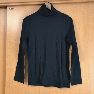 ムジルシリョウヒン(MUJI (無印良品))の無印良品 黒 タートルネック ブラック(Tシャツ(長袖/七分))