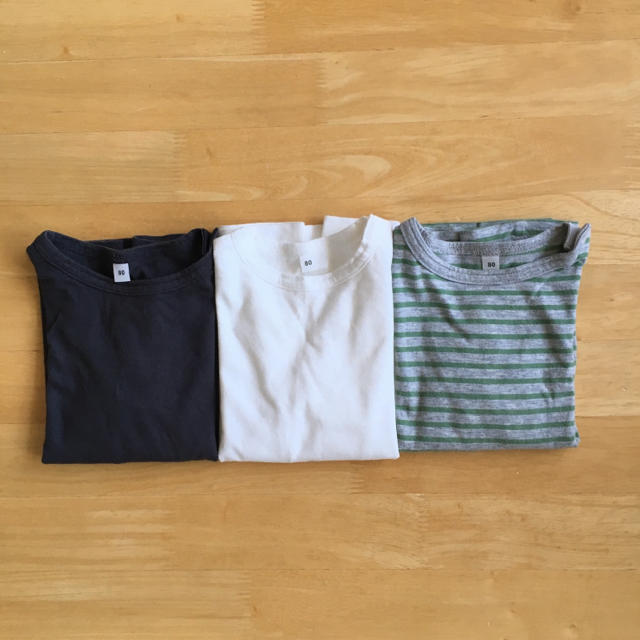 MUJI (無印良品)(ムジルシリョウヒン)の無印良品 80㎝ 長袖Tシャツ セット キッズ/ベビー/マタニティのベビー服(~85cm)(シャツ/カットソー)の商品写真