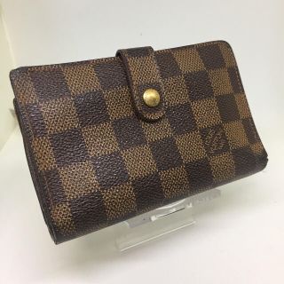 ルイヴィトン(LOUIS VUITTON)の【Louis Vuitton】がま口折り財布★　ダミエ　茶色　ヴィトン (折り財布)