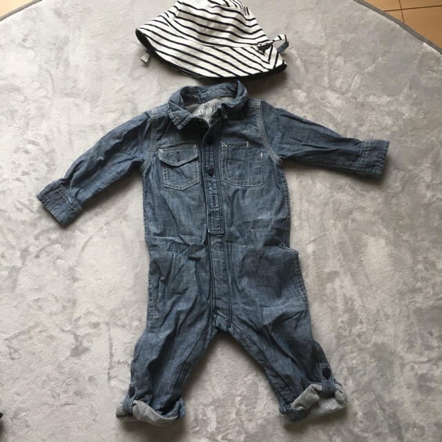 babyGAP(ベビーギャップ)のベビーギャップ デニムつなぎ キッズ/ベビー/マタニティのベビー服(~85cm)(パンツ)の商品写真