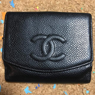 シャネル(CHANEL)のReone様専用 CHANELのブラックキャビンレザーのお財布(財布)