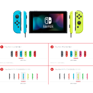 ニンテンドースイッチ(Nintendo Switch)のスイッチ　カスタマイズ　イエロー　ブルー(家庭用ゲーム機本体)