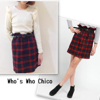 フーズフーチコ(who's who Chico)の【新品】WHO'S WHO Chico♡チェック柄タイトスカート(ひざ丈スカート)