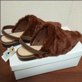 ニコアンド(niko and...)のメロリ～ナ様専用 新品 niko and… 2WAY FAKE FUR SLIP(サンダル)