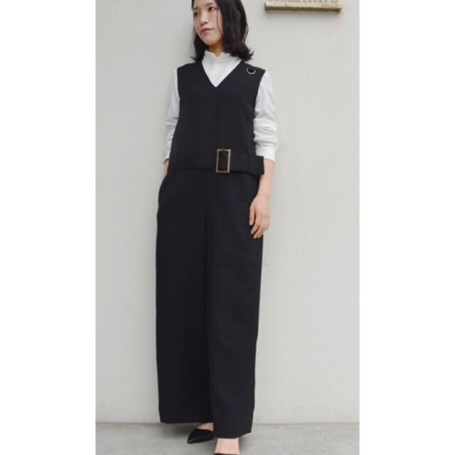 DEUXIEME CLASSE - AKIRA NAKA 16AW  ベルトジャンプスーツ  ブラック  アキラナカ
