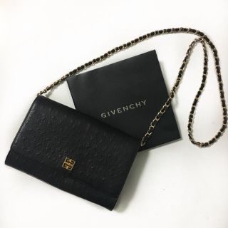 【超美品】GIVENCHY ジバンシー ショルダーバッグ オーストリッチ 正規品