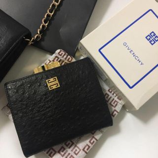 ジバンシィ(GIVENCHY)の超美品♡未使用♡希少♡ジバンシー♡オーストリッチ♡レザー♡がま口財布(財布)